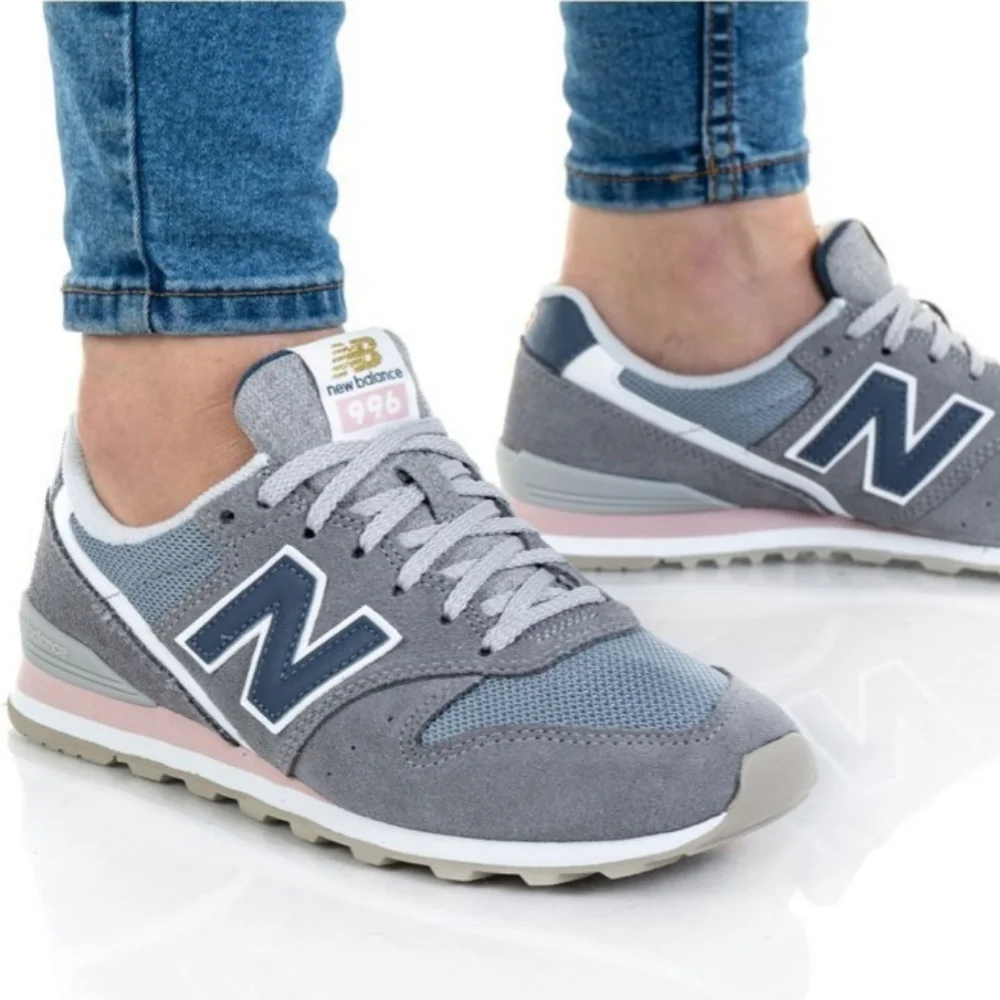 NWT Retired NB 996 Retro Running Shoe Sneaker Grey / Navy / Pink - Picture 4 of 16